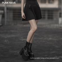 OPQ-576 punk rave gothic lace stitching mesh half a line micro mini casual skirt